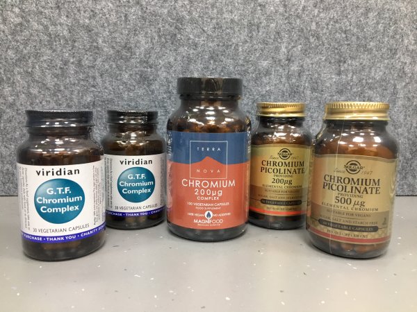 Different chromium forms and brands Chromium