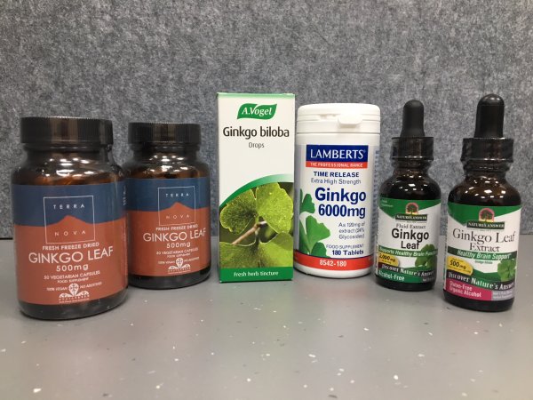 Different ginkgo biloba forms and supplements Gingko biloba