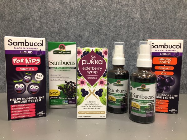 Different elder (sambucus) supplement brands Elder