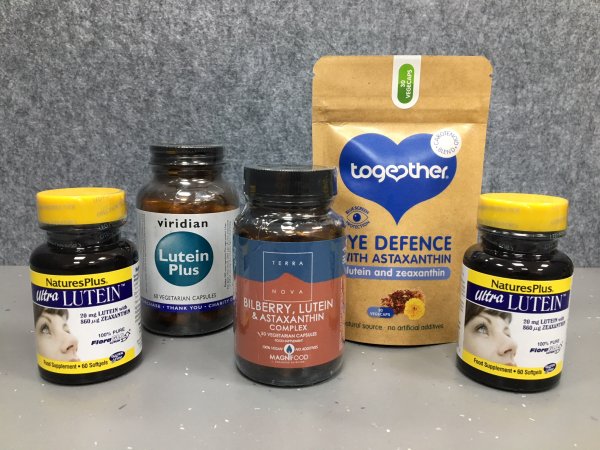 Different lutein and astaxanthin supplement brands Lutein