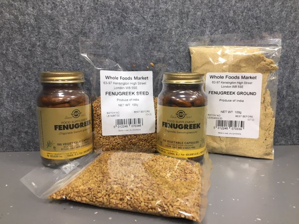 Different fenugreek types and forms Fenugreek