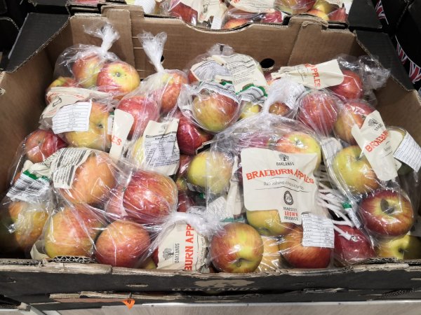 Apples in a plastic bag