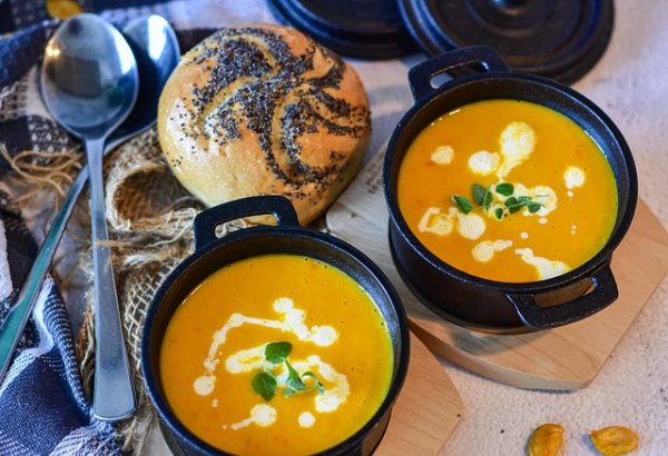 Warm and comforting homemade pumpkin soup, perfect for autumn Pumpkin soup